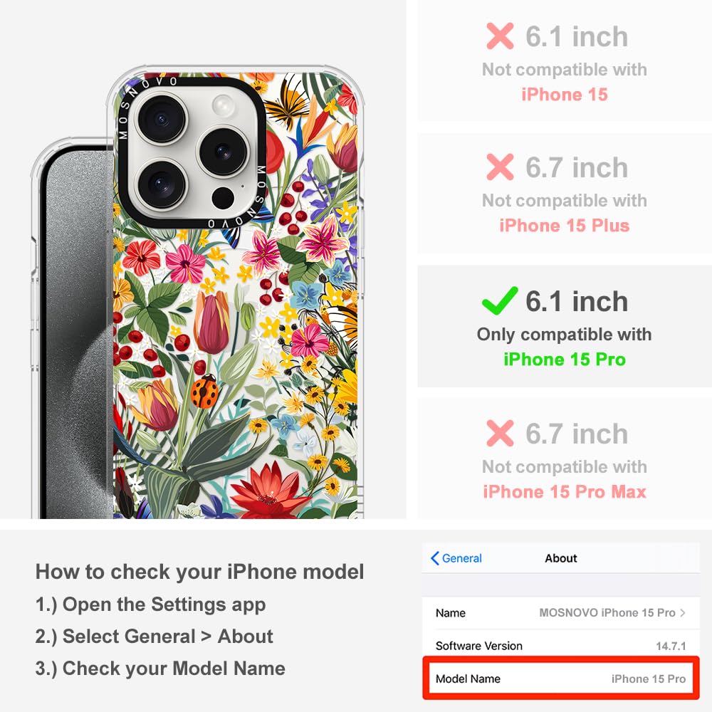 Foto 2 | Funda De Teléfono Mosnovo Para Iphone 15 Pro Buffertech Clear - Venta Internacional.