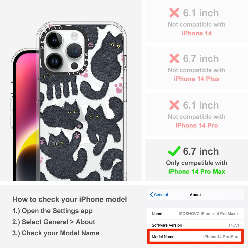 Foto 3 pulgar | Funda De Teléfono Mosnovo Para Iphone 14 Pro Max Con Magsafe Black - Venta Internacional.