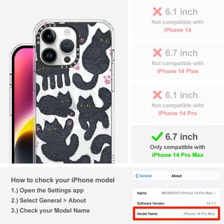 Foto 2 | Funda De Teléfono Mosnovo Para Iphone 14 Pro Max Con Magsafe Black - Venta Internacional.
