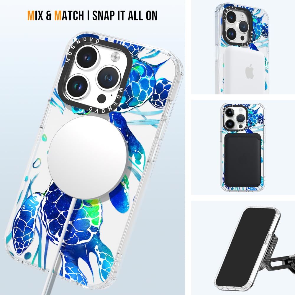 Foto 6 pulgar | Funda De Teléfono Mosnovo Para Iphone 14 Pro Buffertech Sea Turtles - Venta Internacional.