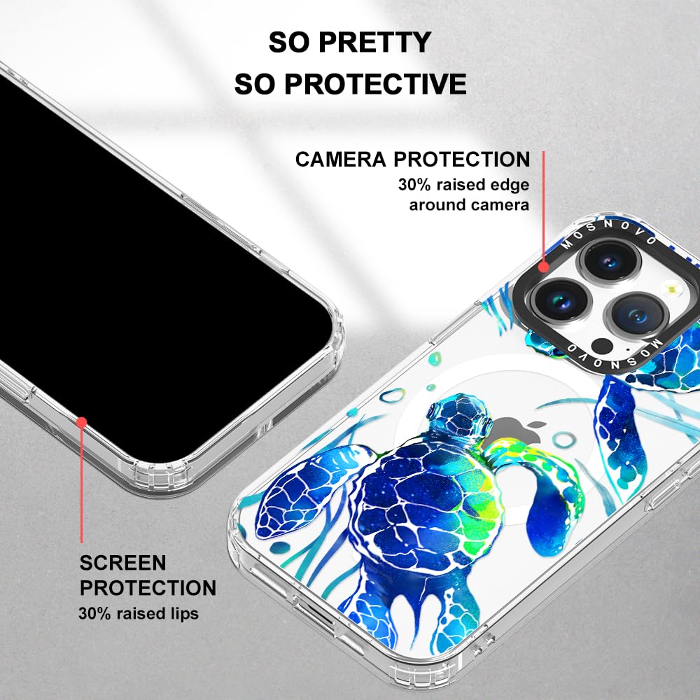 Foto 7 pulgar | Funda De Teléfono Mosnovo Para Iphone 14 Pro Buffertech Sea Turtles - Venta Internacional.