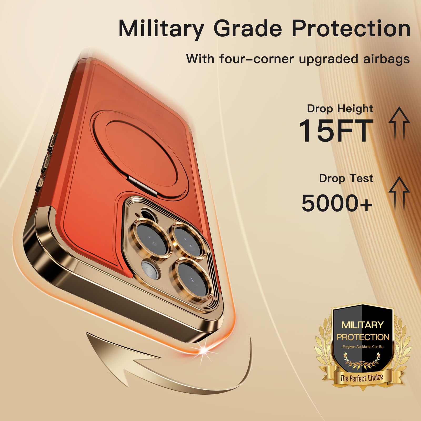 Foto 6 pulgar | Funda De Teléfono Coolqo Para Iphone 15 Pro Max Con Soporte Magnético - Venta Internacional.