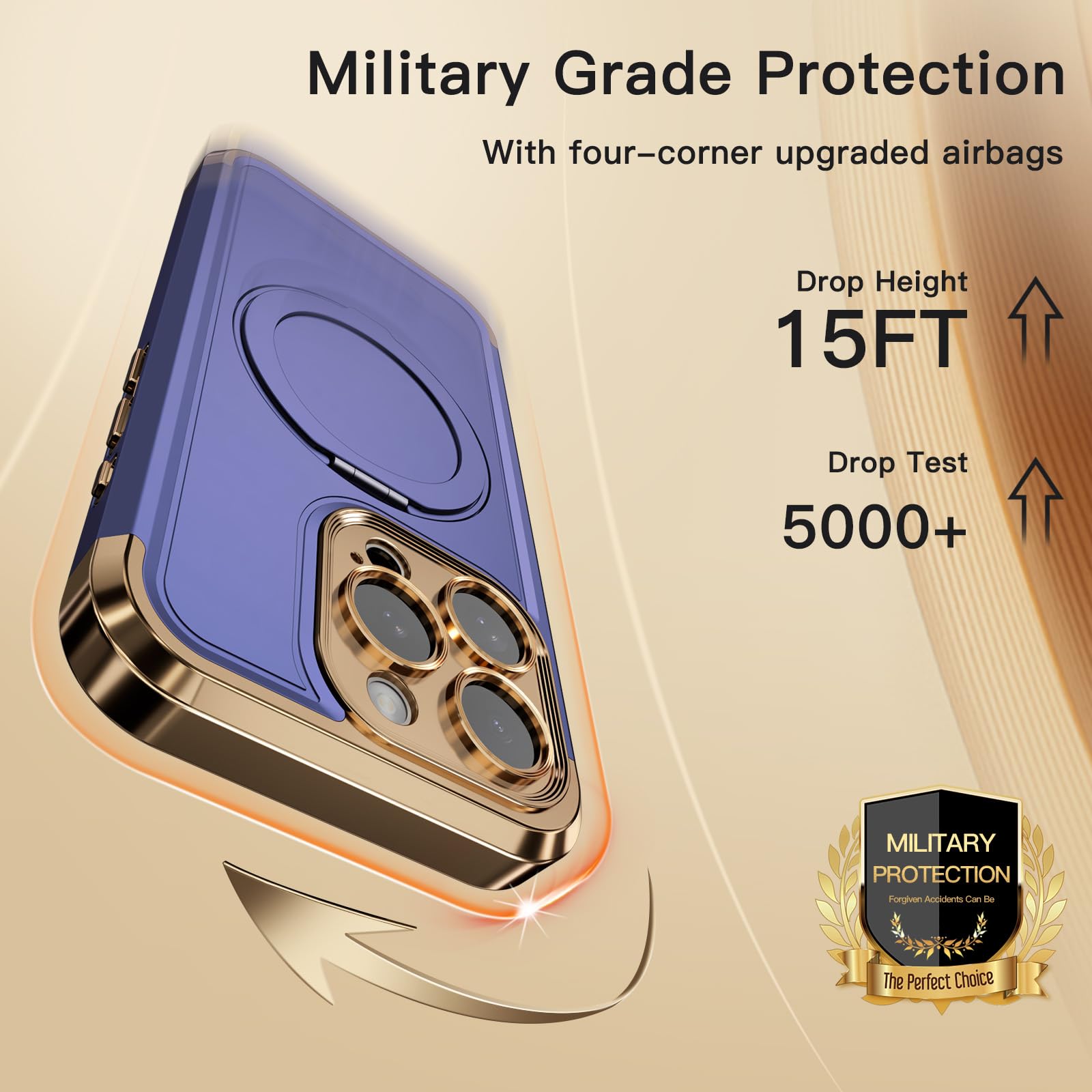 Foto 6 pulgar | Funda De Teléfono Coolqo Para Iphone 15 Pro Max Con Soporte Magnético - Venta Internacional.