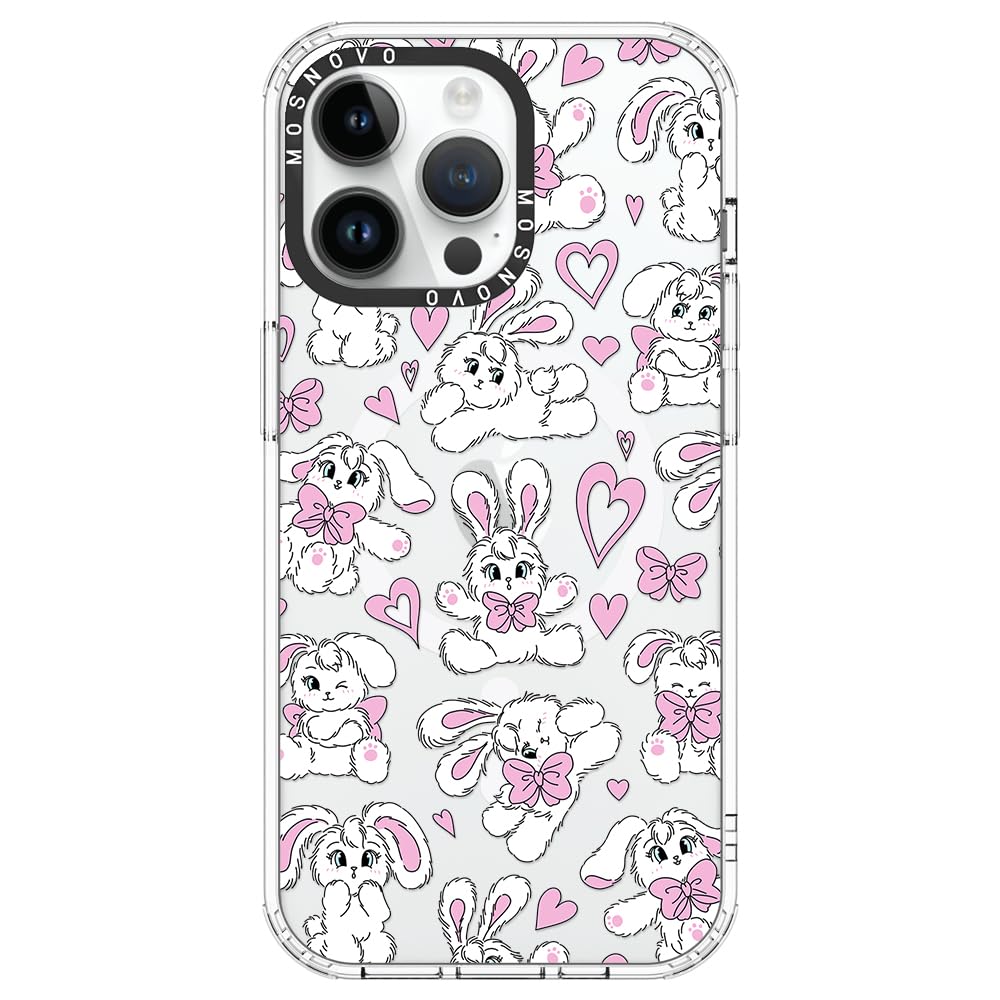 Foto 2 pulgar | Funda De Teléfono Mosnovo Para Iphone 14 Pro Max, Diseño De Conejitos Transparentes - Venta Internacional.