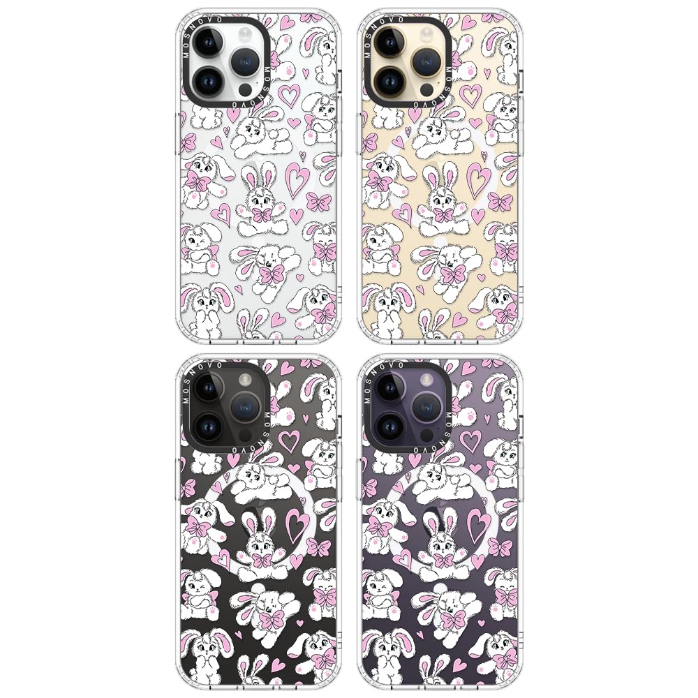 Foto 4 pulgar | Funda De Teléfono Mosnovo Para Iphone 14 Pro Max, Diseño De Conejitos Transparentes - Venta Internacional.