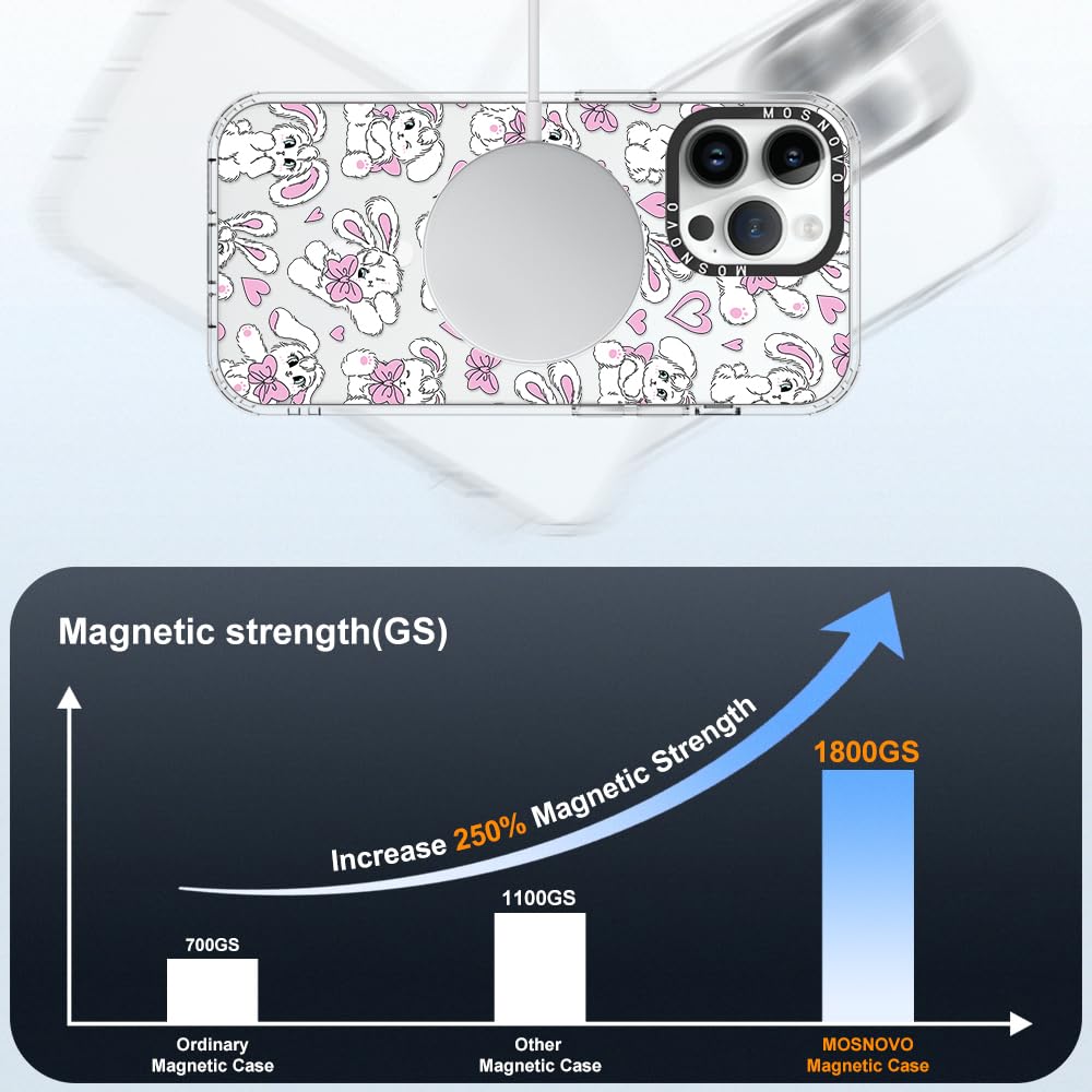 Foto 5 pulgar | Funda De Teléfono Mosnovo Para Iphone 14 Pro Max, Diseño De Conejitos Transparentes - Venta Internacional.
