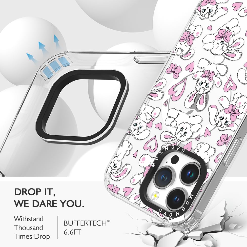 Foto 8 pulgar | Funda De Teléfono Mosnovo Para Iphone 14 Pro Max, Diseño De Conejitos Transparentes - Venta Internacional.