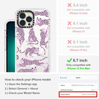 Foto 2 | Funda De Teléfono Mosnovo Para Iphone 13 Pro Max Pink Leopard - Venta Internacional.