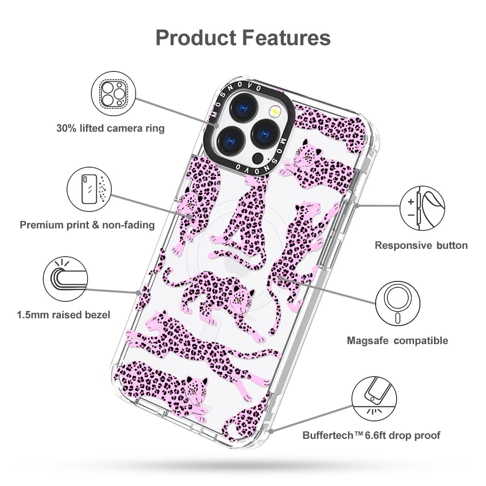 Foto 8 pulgar | Funda De Teléfono Mosnovo Para Iphone 13 Pro Max Pink Leopard - Venta Internacional.