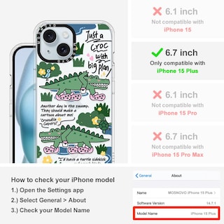 Foto 2 | Funda De Teléfono Mosnovo Buffertech A Prueba De Golpes Para Iphone 15/14 Pl - Venta Internacional.
