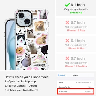 Foto 2 | Funda De Teléfono Mosnovo Compatible Con Iphone 15 Con Magsafe - Venta Internacional.