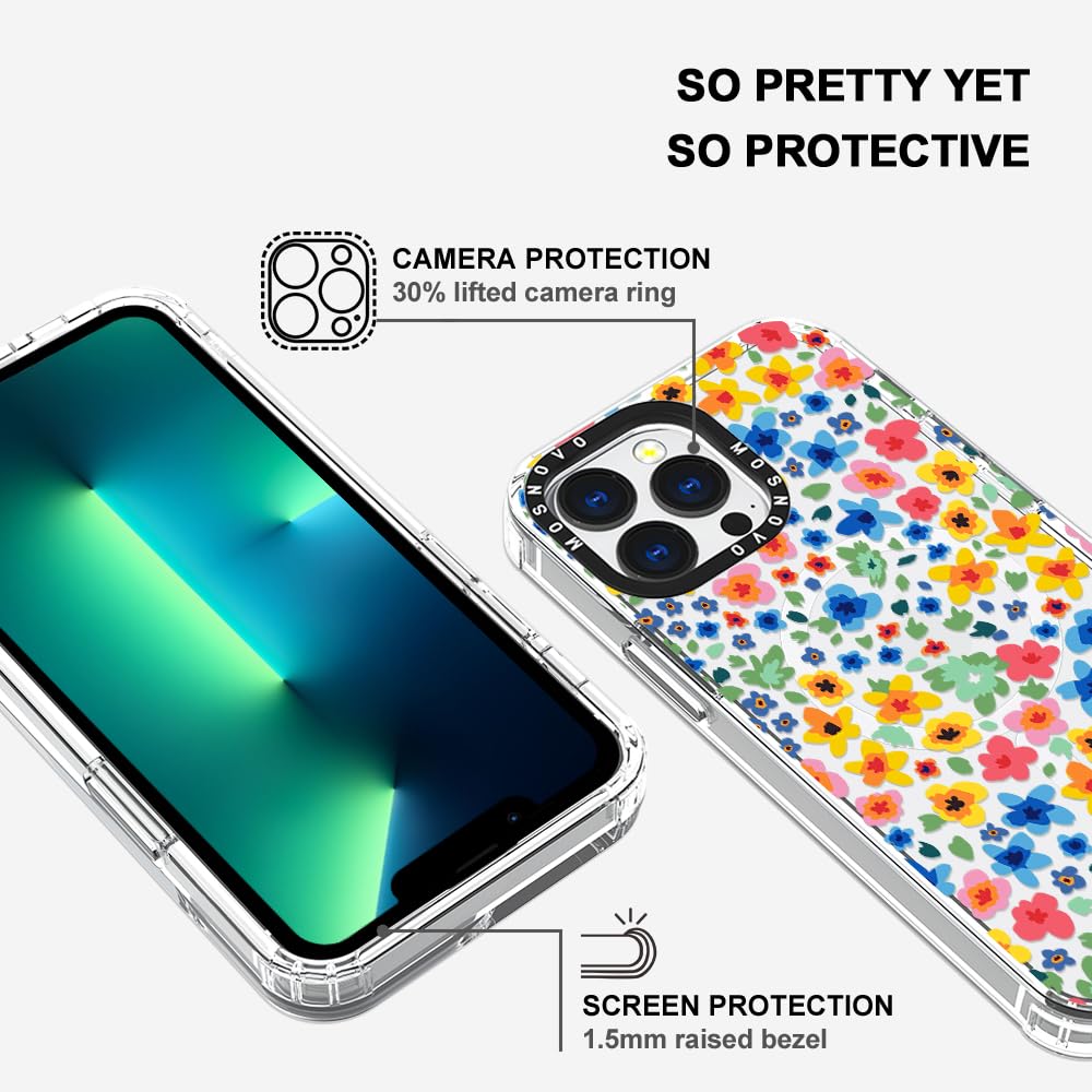 Foto 5 pulgar | Funda De Teléfono Mosnovo Compatible Con Iphone 13 Pro Little Flowers - Venta Internacional.