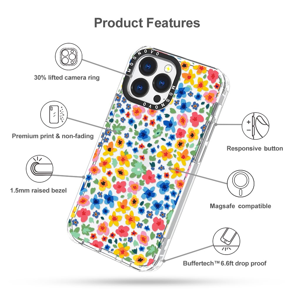 Foto 8 pulgar | Funda De Teléfono Mosnovo Compatible Con Iphone 13 Pro Little Flowers - Venta Internacional.