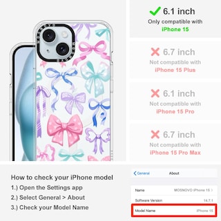 Foto 2 | Funda De Teléfono Mosnovo Compatible Con Iphone 15 Con Magsafe - Venta Internacional.