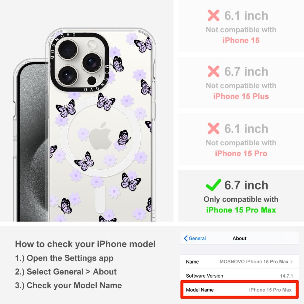 Foto 3 pulgar | Funda De Teléfono Mosnovo Compatible Con Iphone 15 Pro Max Lilac - Venta Internacional.
