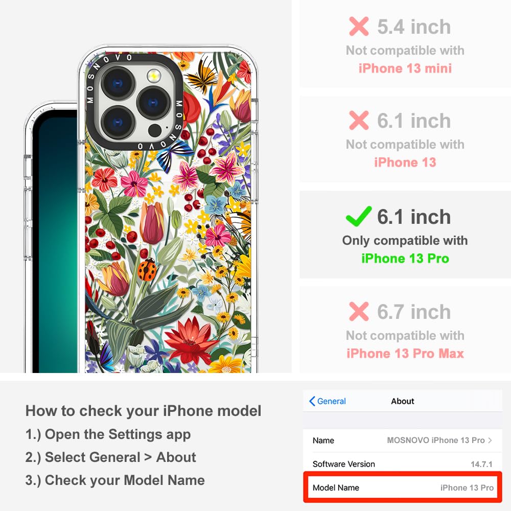 Foto 3 pulgar | Funda De Teléfono Mosnovo Para Iphone 13 Pro Buffertech 2m Drop Clear - Venta Internacional.