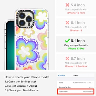 Foto 2 | Funda De Teléfono Mosnovo Compatible Con Iphone 13 Pro Heavenly Bl - Venta Internacional.