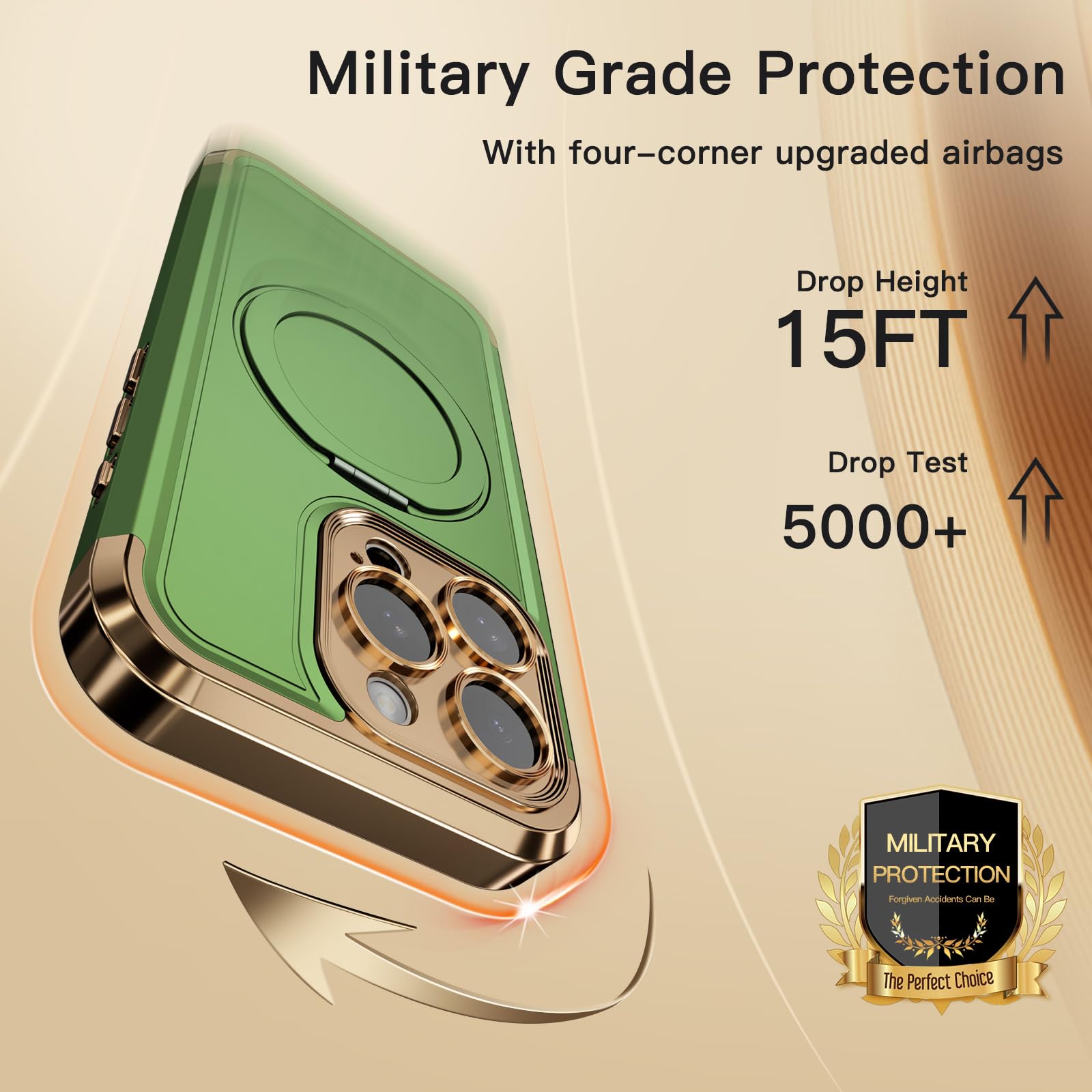 Foto 6 pulgar | Funda De Teléfono Coolqo Para Iphone 15 Pro Max Con Soporte Magnético - Venta Internacional.
