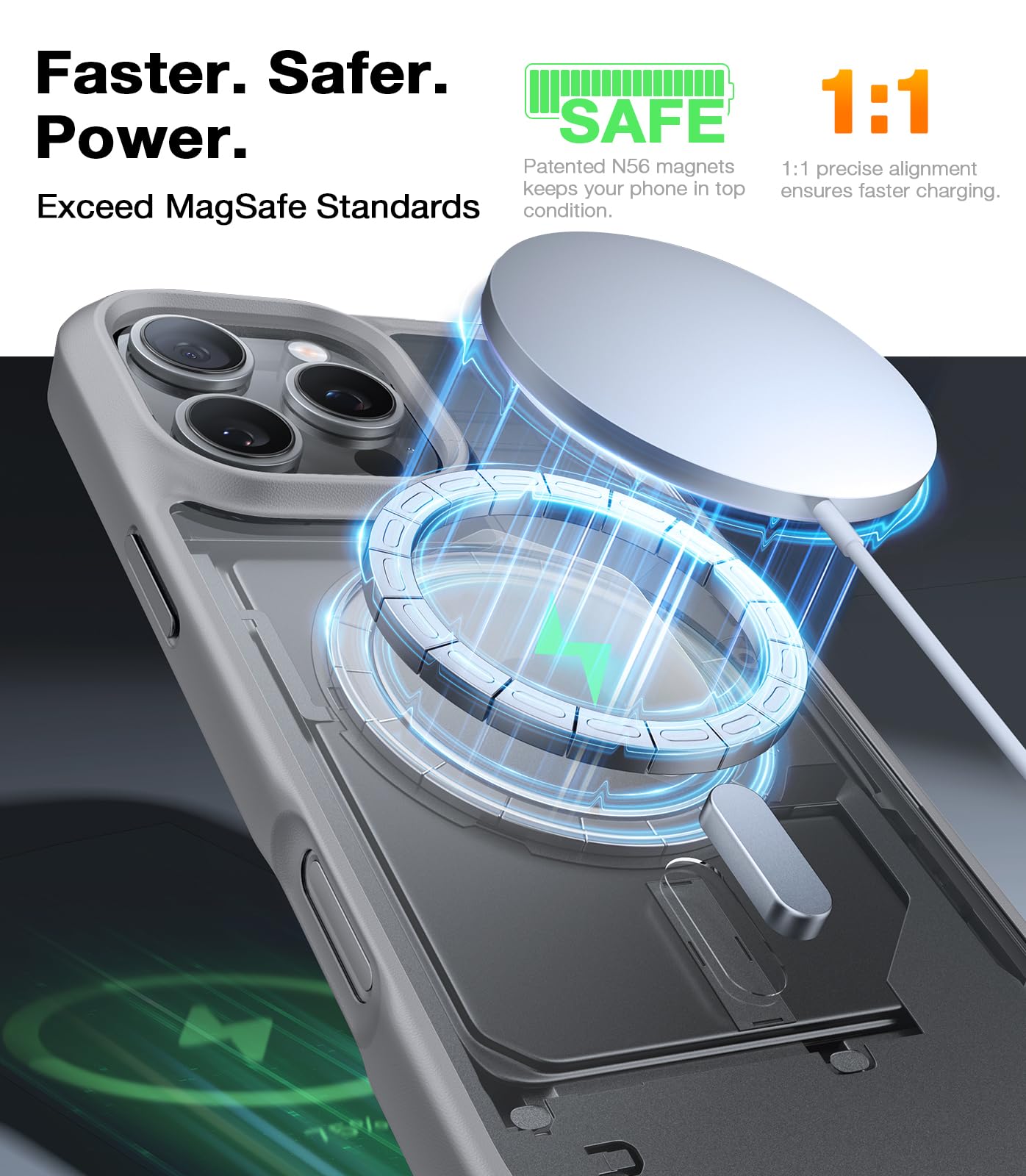 Foto 3 pulgar | Funda De Teléfono Torras Stronger Magnética A Prueba De Golpes Para Iphone 16 Pro - Venta Internacional.
