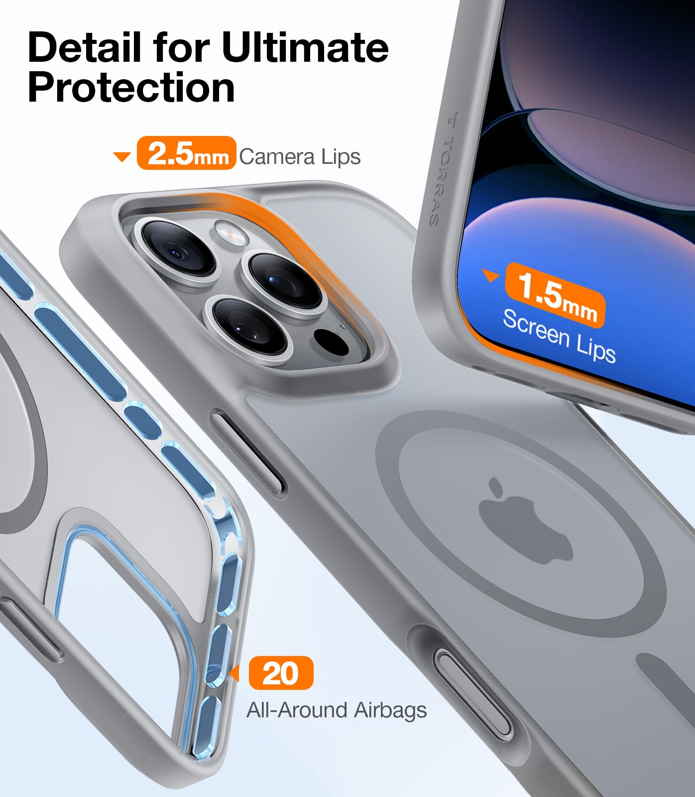 Foto 6 pulgar | Funda De Teléfono Torras Stronger Magnética A Prueba De Golpes Para Iphone 16 Pro - Venta Internacional.