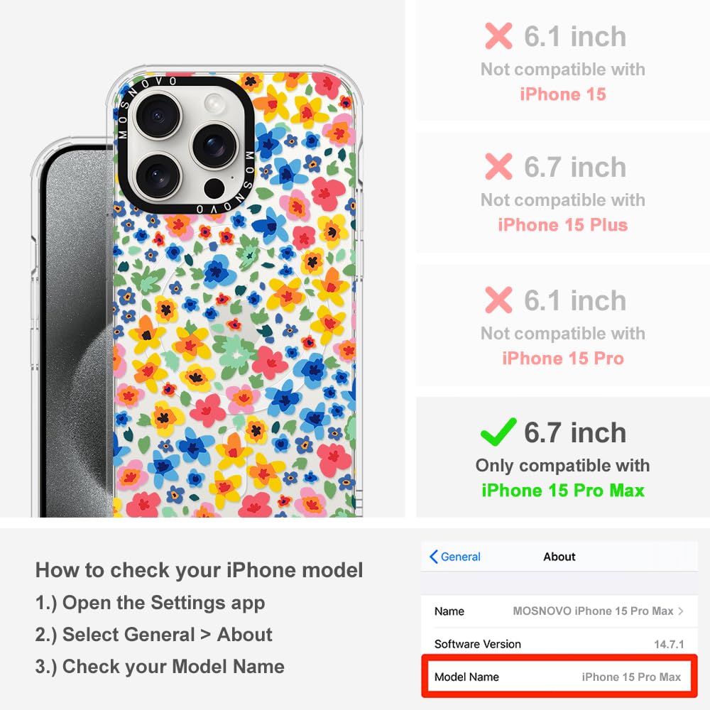 Foto 2 | Funda De Teléfono Mosnovo Para Iphone 15 Pro Max Con Tecnología Buffertech - Venta Internacional.