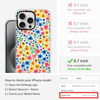 Foto 2 | Funda De Teléfono Mosnovo Para Iphone 15 Pro Max Con Tecnología Buffertech - Venta Internacional.