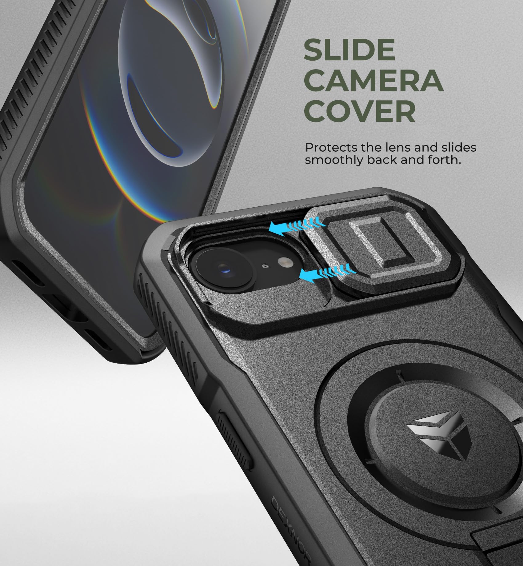 Foto 4 | Funda Dexnor Para Iphone 16e Con Cámara Magnética Deslizante - Venta Internacional.