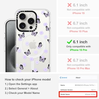 Foto 2 | Funda De Teléfono Mosnovo Compatible Con Iphone 15 Pro Lilac - Venta Internacional.