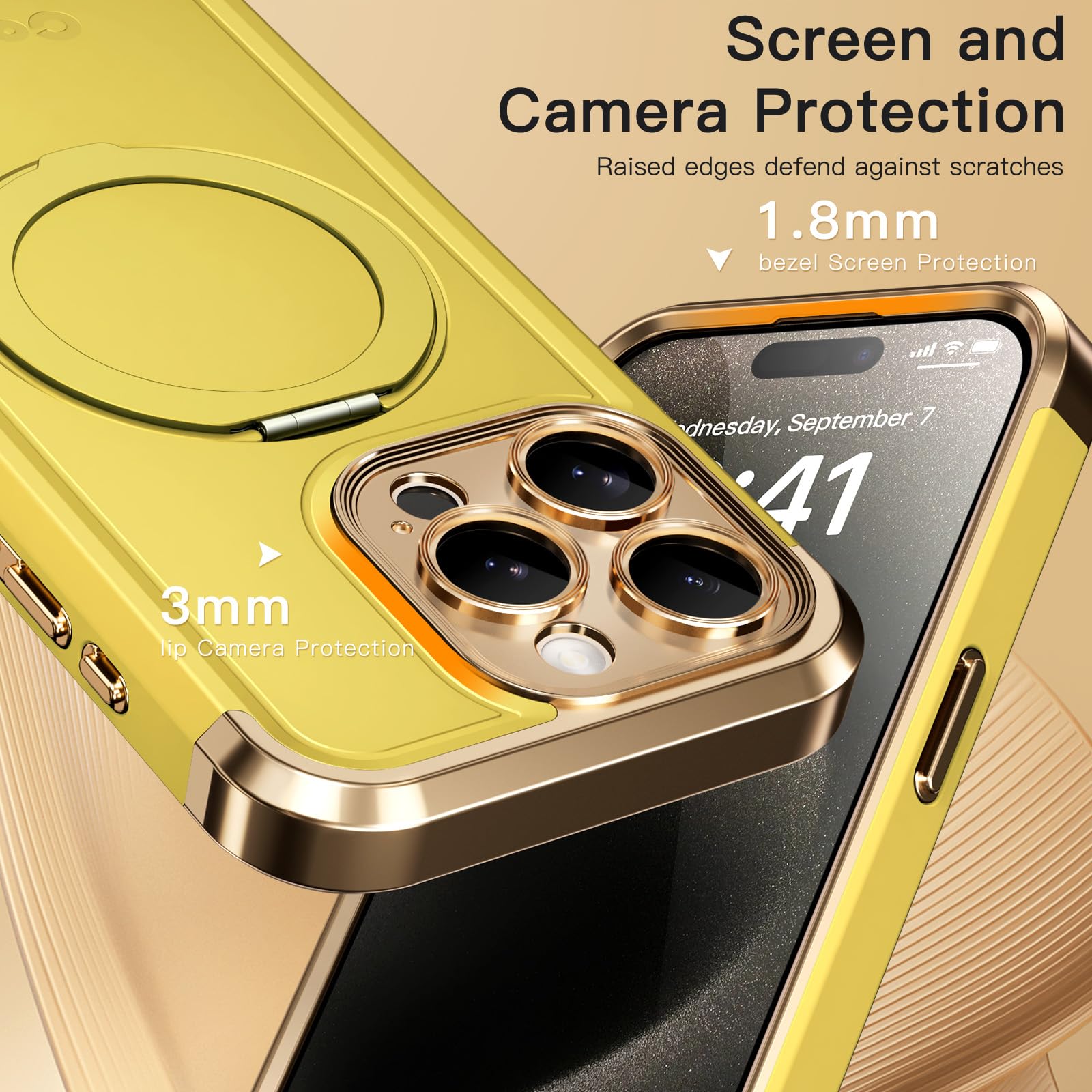 Foto 7 pulgar | Funda De Teléfono Coolqo Para Iphone 15 Pro Max Con Soporte Magnético - Venta Internacional.