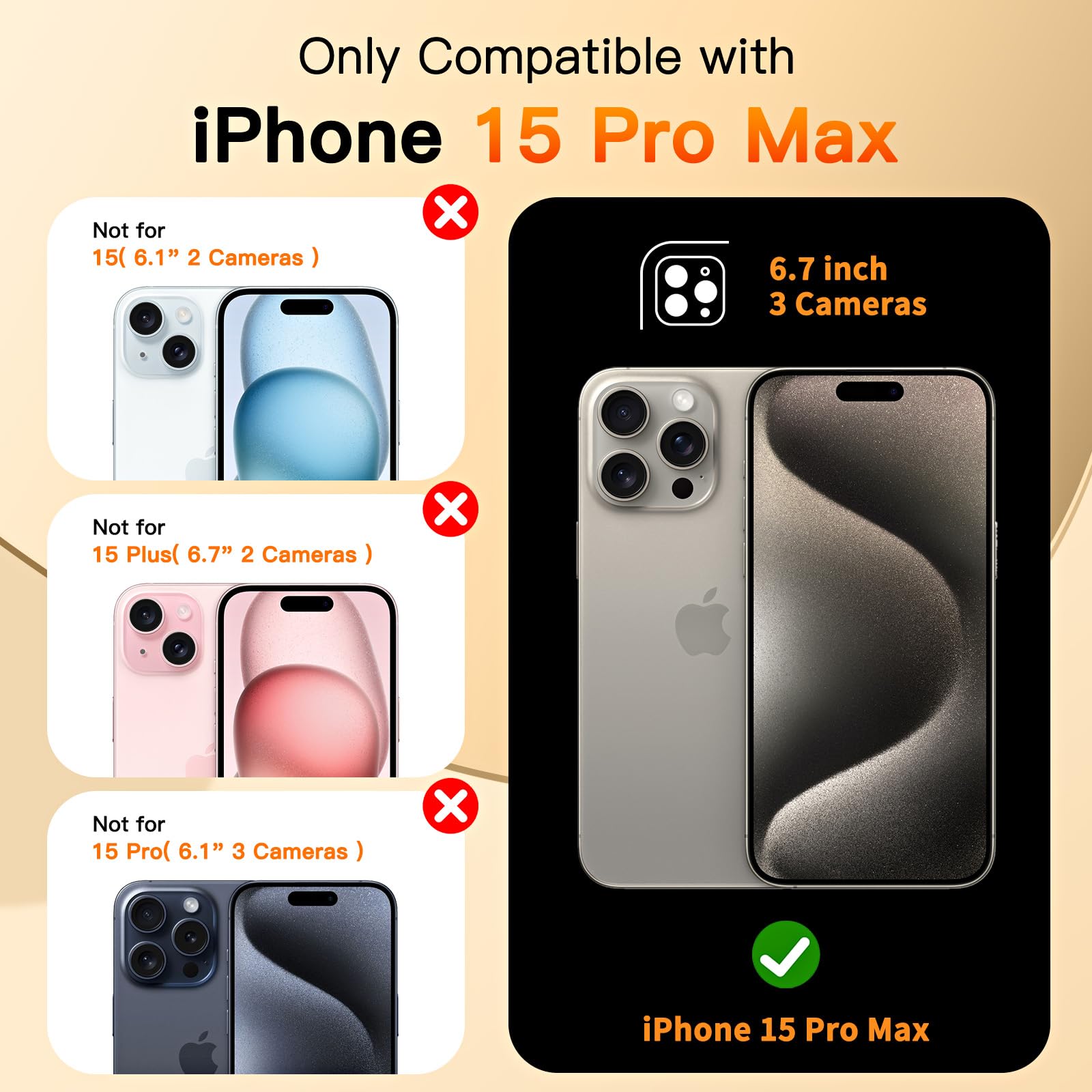 Foto 2 | Funda De Teléfono Coolqo Para Iphone 15 Pro Max Con Soporte Magnético Azul - Venta Internacional.