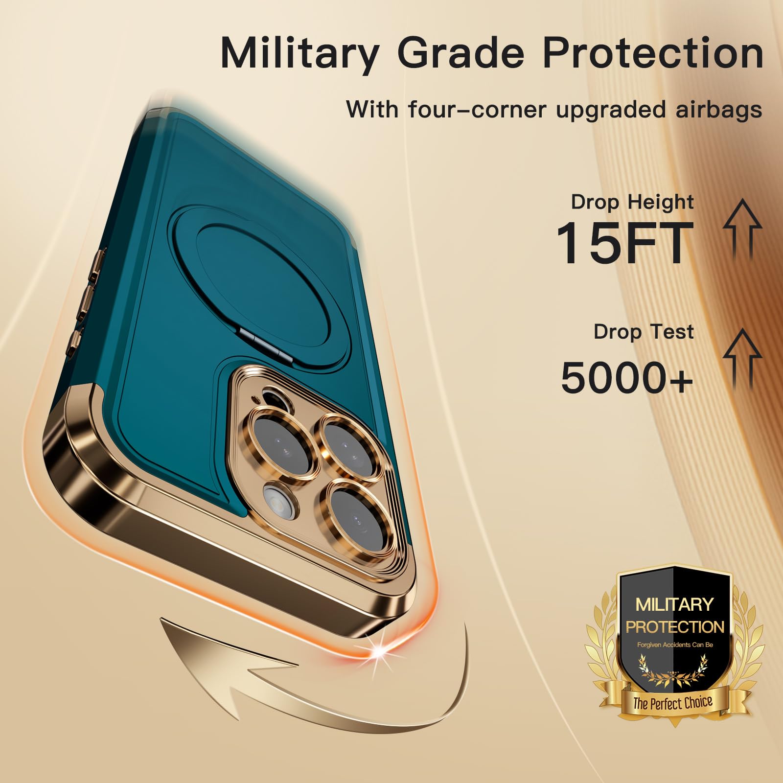 Foto 6 pulgar | Funda De Teléfono Coolqo Para Iphone 15 Pro Max Con Soporte Magnético - Venta Internacional.
