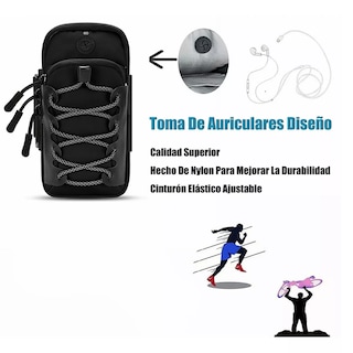Foto 3 | Language Bolsa De Brazo Deportivo Brazalete Reflectante Para Correr Eo Safe Imports Esi-14732-1 Negro