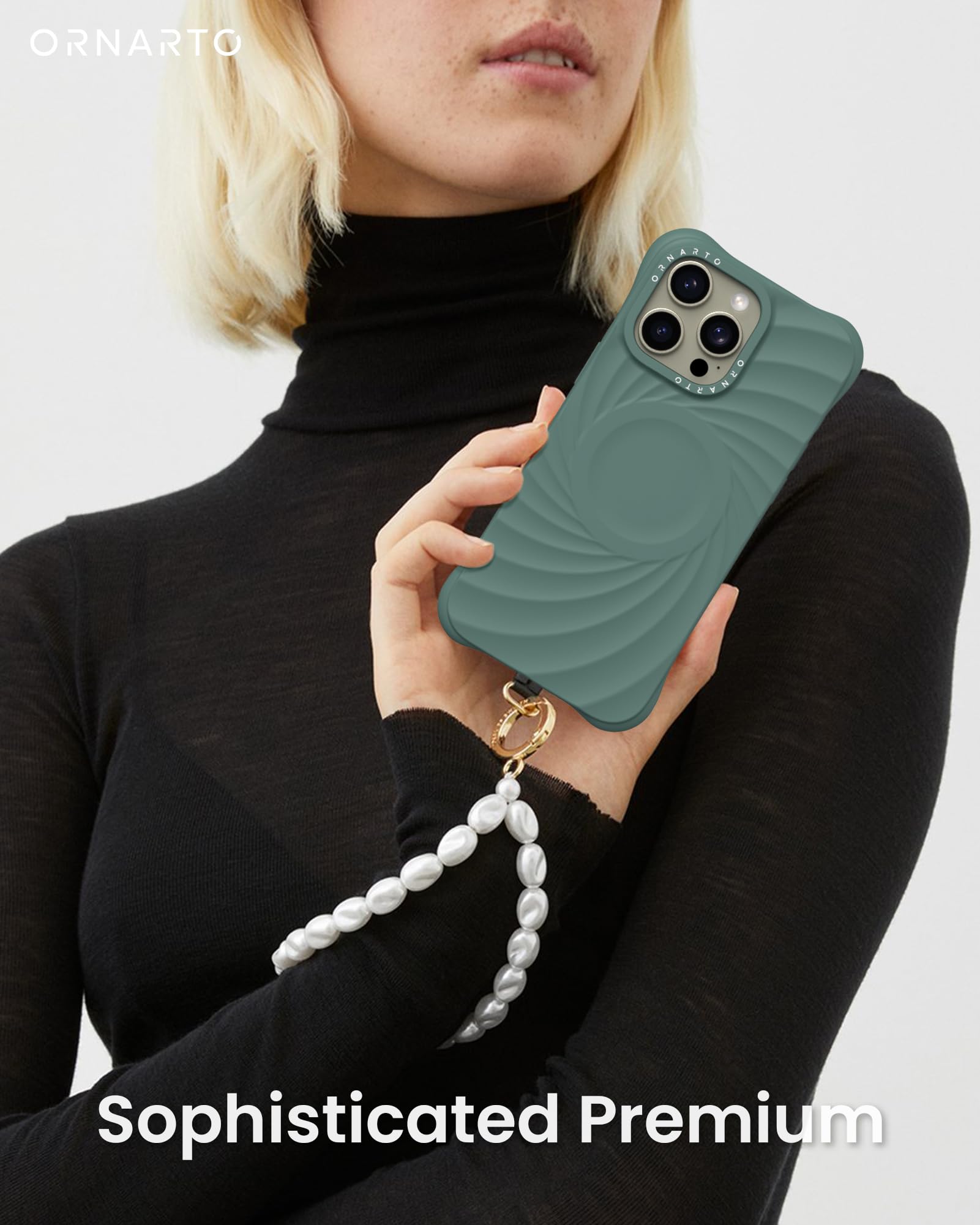 Foto 7 pulgar | Funda De Teléfono Ornarto Vortuxe Para Iphone 15 Pro Max Pine Green - Venta Internacional.