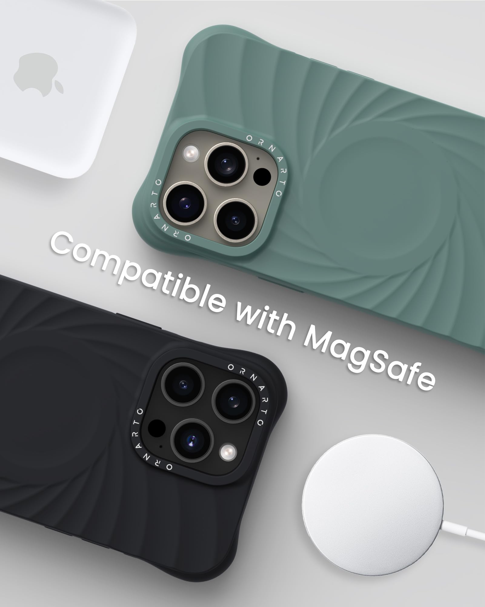 Foto 7 | Funda De Teléfono Ornarto Vortuxe Para Iphone 15 Pro Max Pine Green - Venta Internacional.