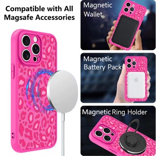 Foto 2 | Funda Iphone 12 Pro Max Kanghar Con Estampado De Leopardo Rosa Intenso - Venta Internacional.