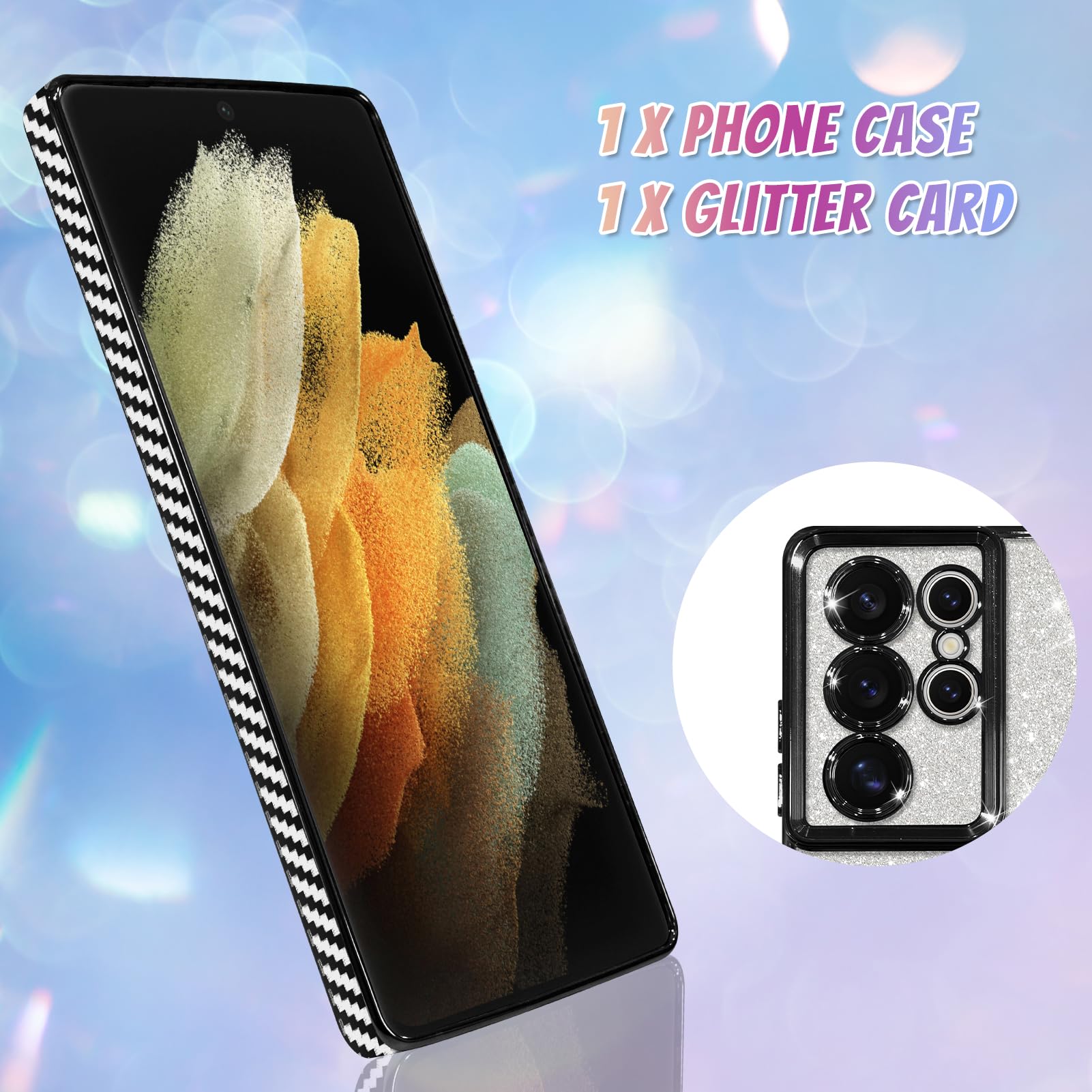 Foto 3 pulgar | Funda De Teléfono Bonoma Compatible Con Samsung Galaxy S21 Ultra - Venta Internacional.