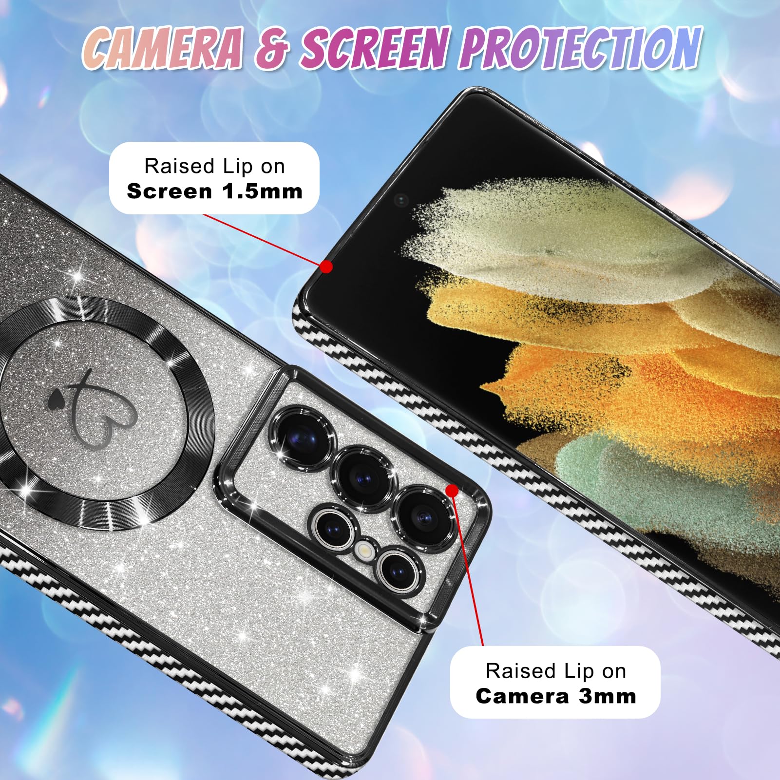 Foto 4 | Funda De Teléfono Bonoma Compatible Con Samsung Galaxy S21 Ultra - Venta Internacional.