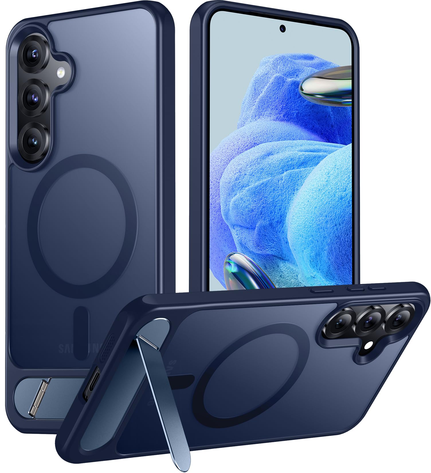 Foto 2 pulgar | Funda Magnética Temdan Para Samsung Galaxy S25 Plus, Color Azul - Venta Internacional.