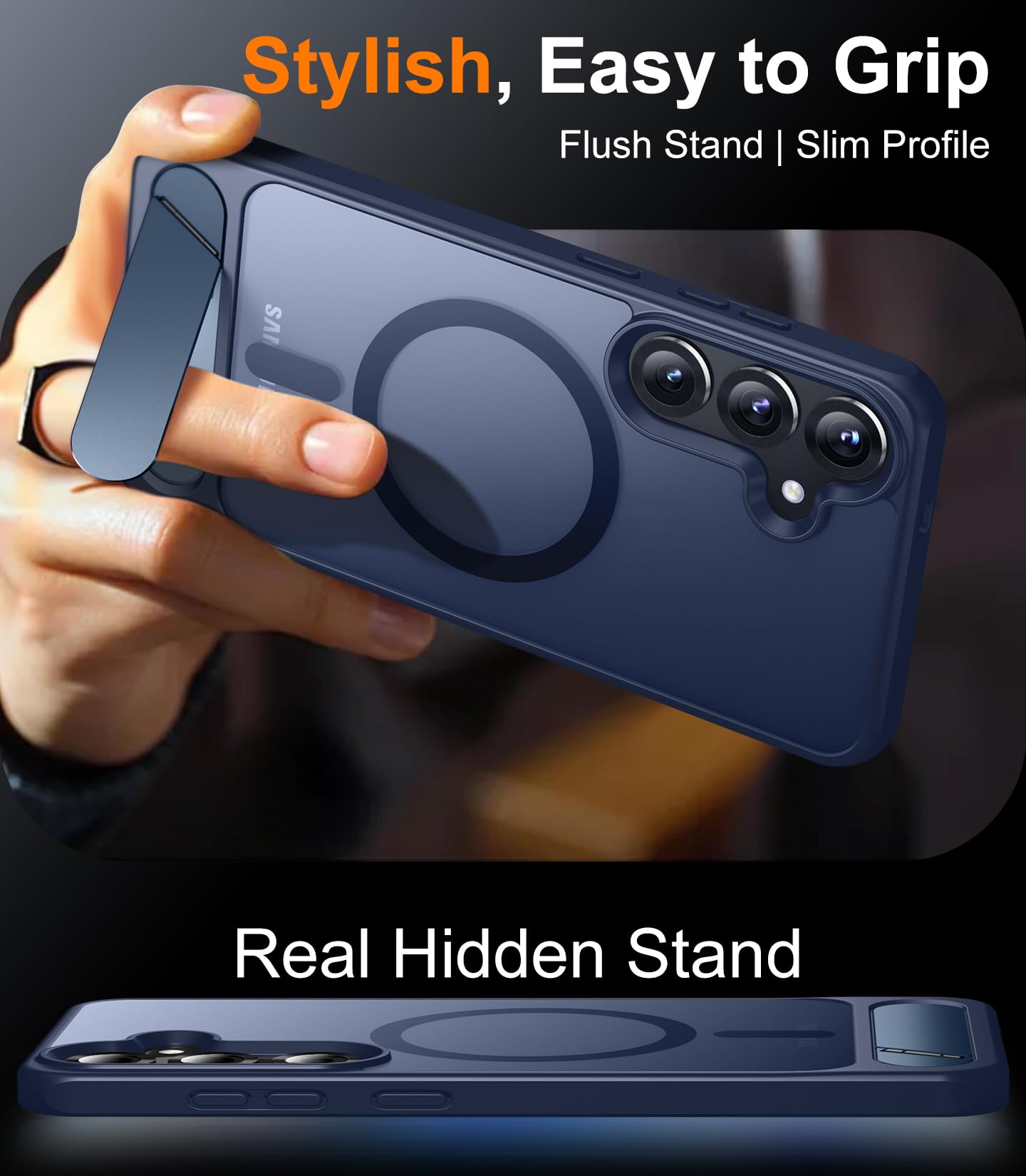 Foto 8 pulgar | Funda Magnética Temdan Para Samsung Galaxy S25 Plus, Color Azul - Venta Internacional.