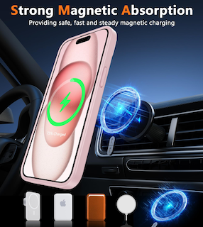 Foto 4 | Funda Fntcase para iPhone 15 Rosa Magnético Mate - Venta Internacional