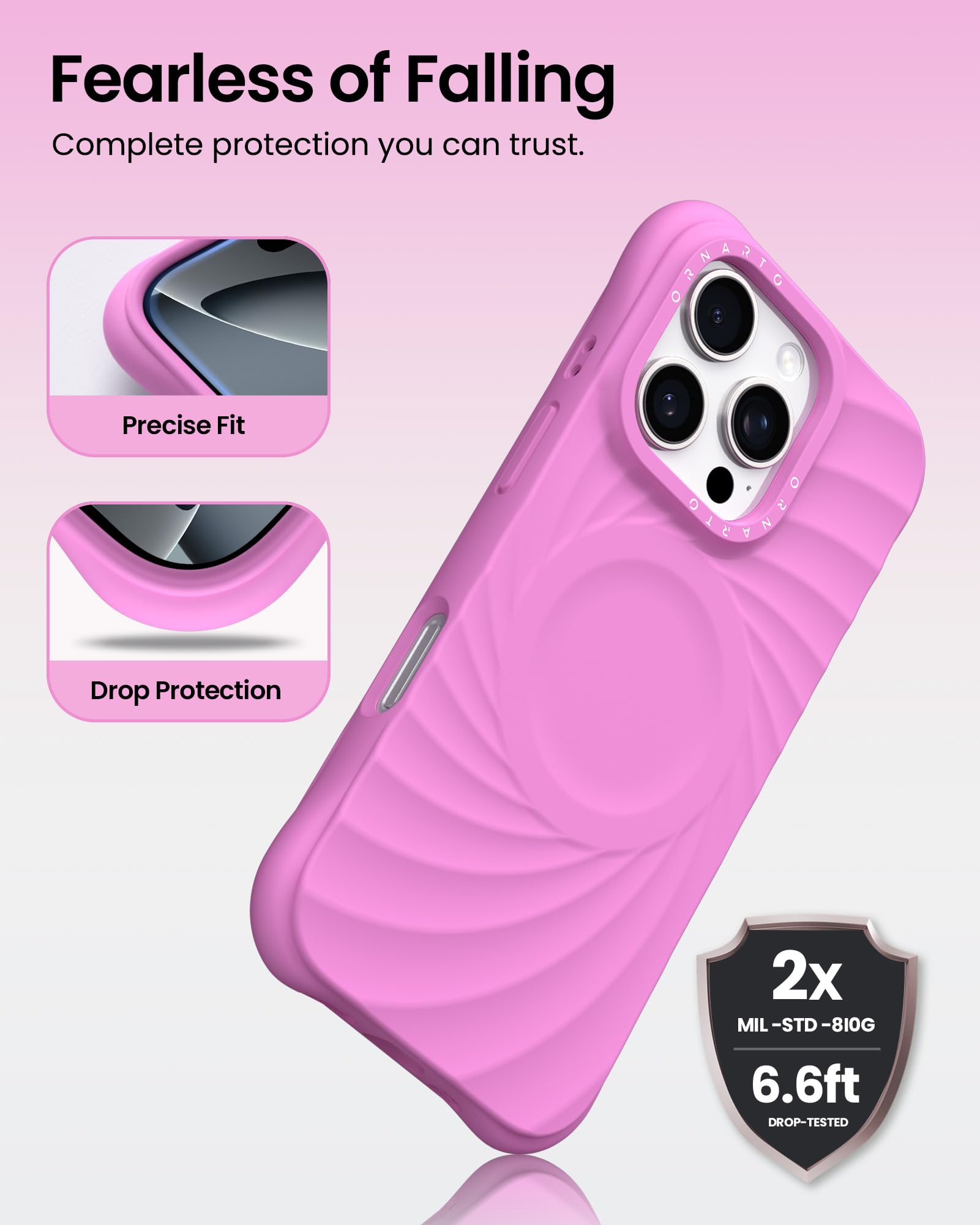 Foto 4 pulgar | Funda De Teléfono Ornarto Vortuxe Para Iphone 16 Pro Max Con Magsafe - Venta Internacional.