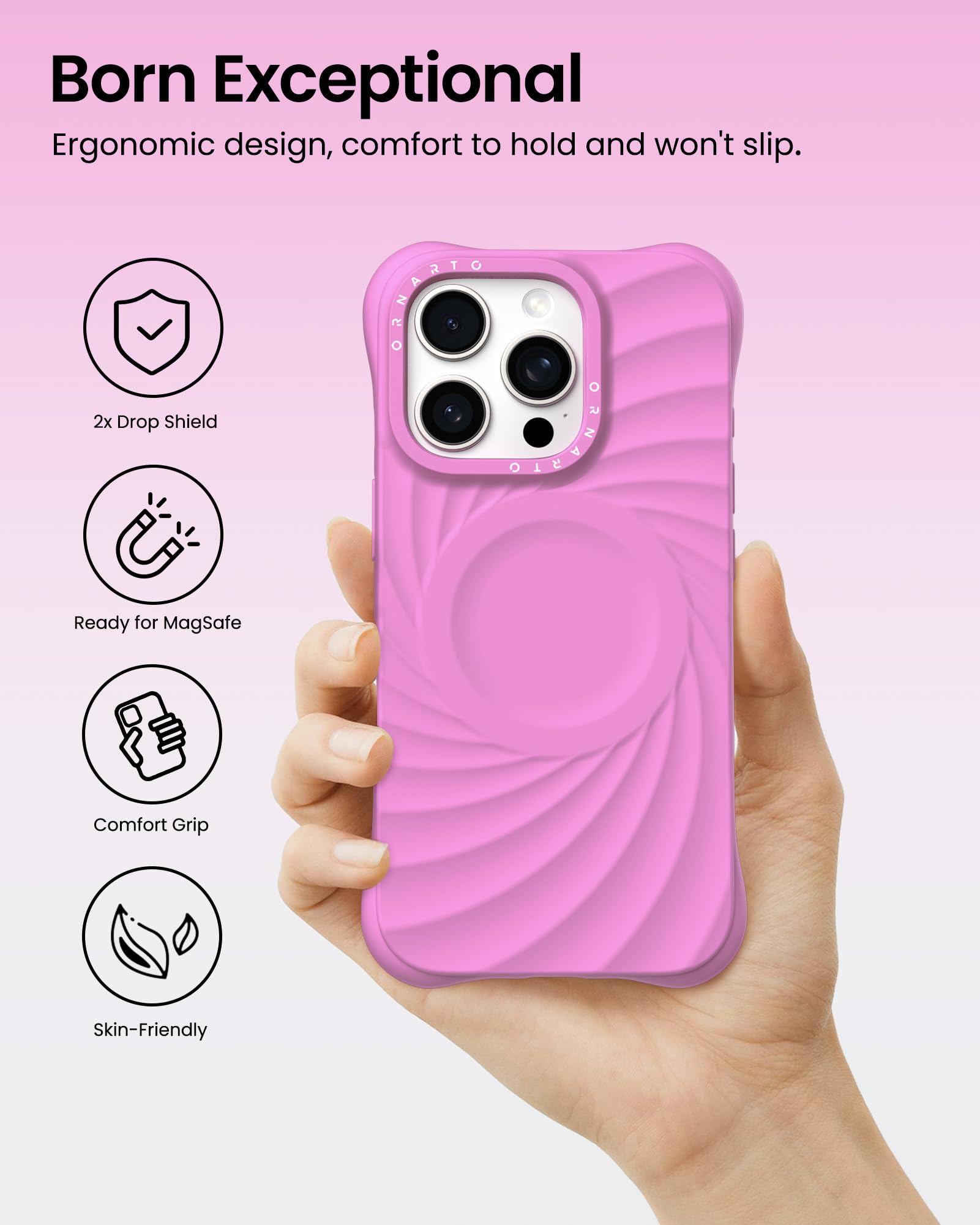 Foto 6 pulgar | Funda De Teléfono Ornarto Vortuxe Para Iphone 16 Pro Max Con Magsafe - Venta Internacional.