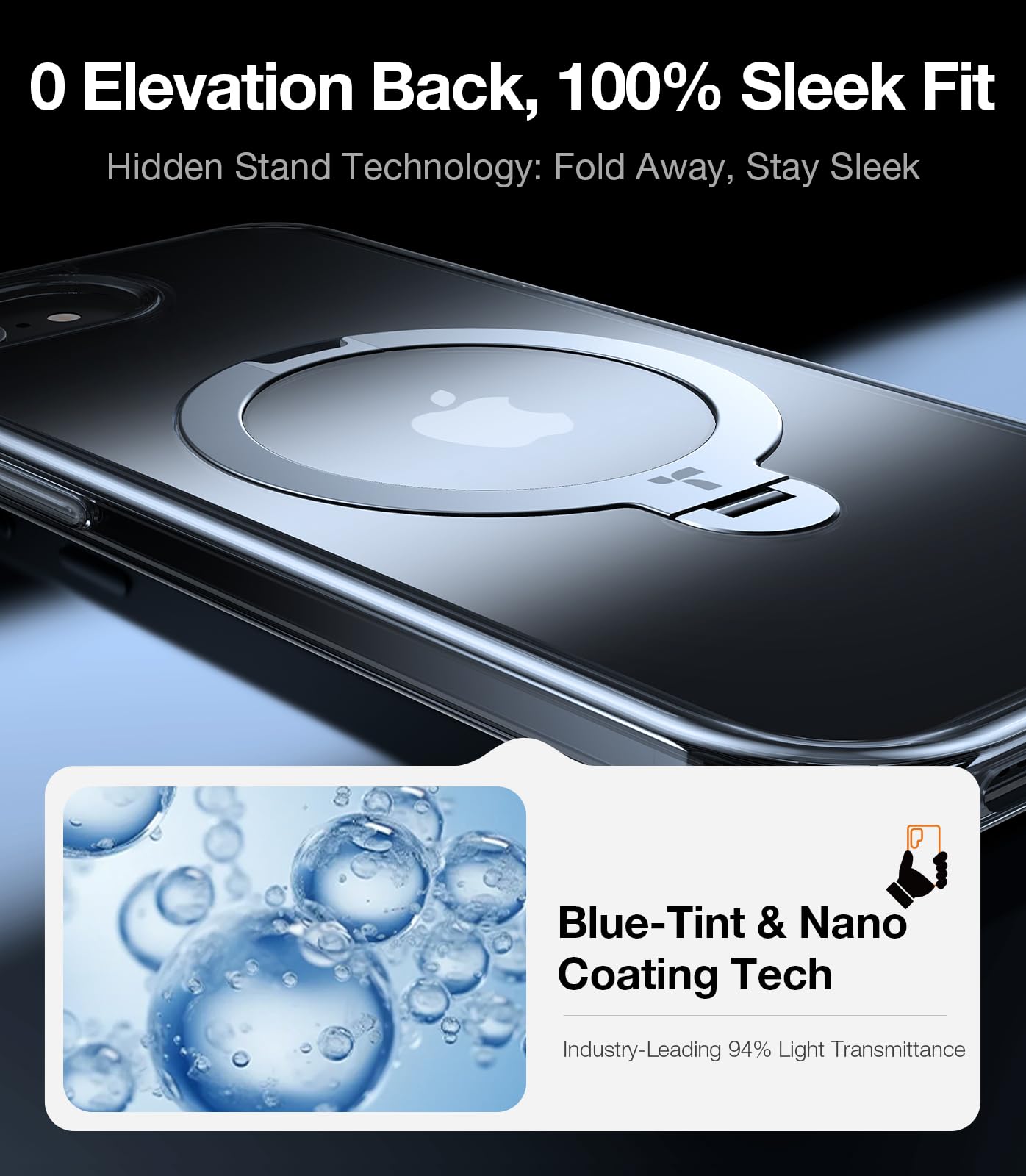 Foto 8 pulgar | Funda De Teléfono Torras 360° Spin Para Iphone 16e Con Soporte 2025, Transparente - Venta Internacional.