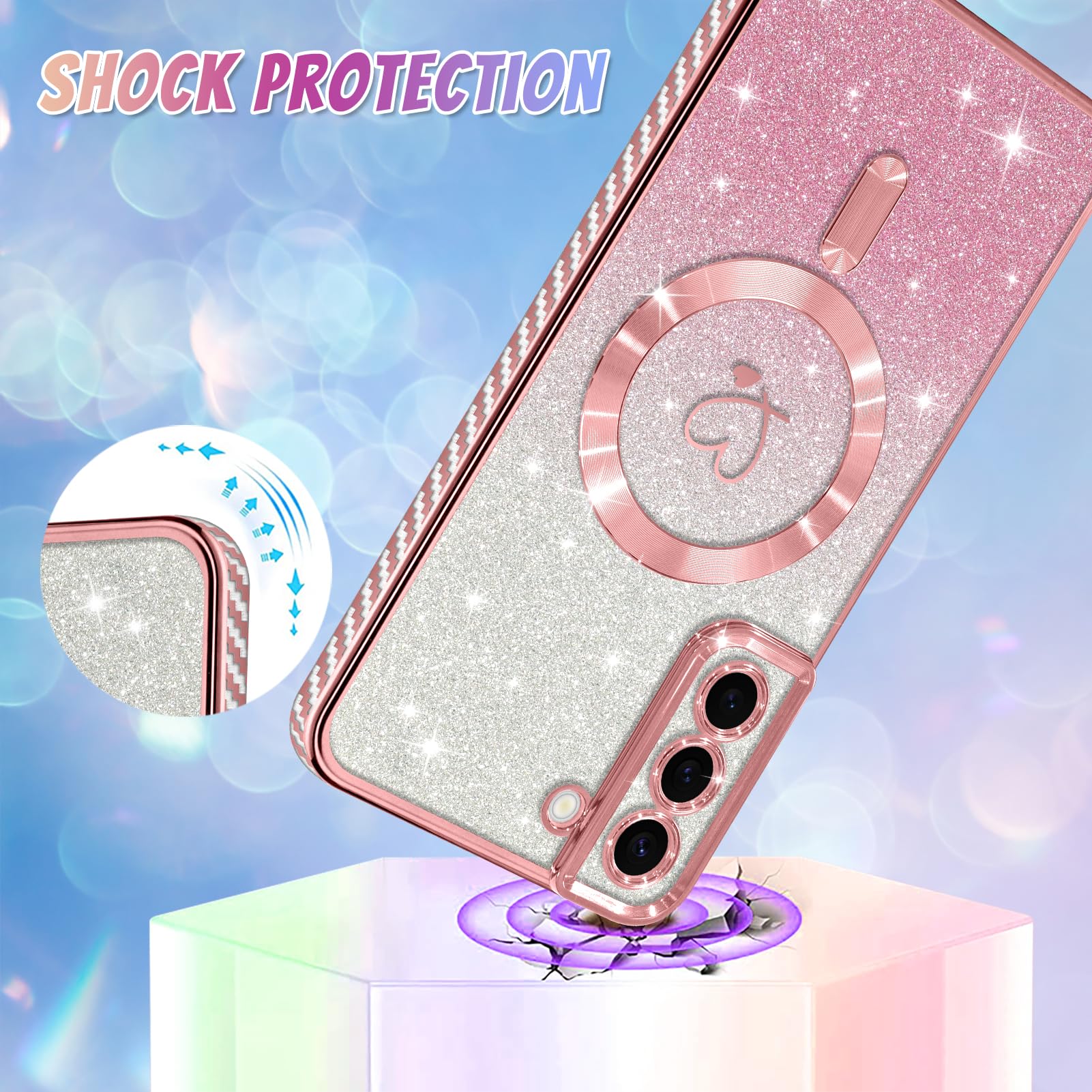 Foto 4 pulgar | Funda Bonoma Para Teléfono Móvil Compatible Con Samsung Galaxy S22, Color Rosa - Venta Internacional.