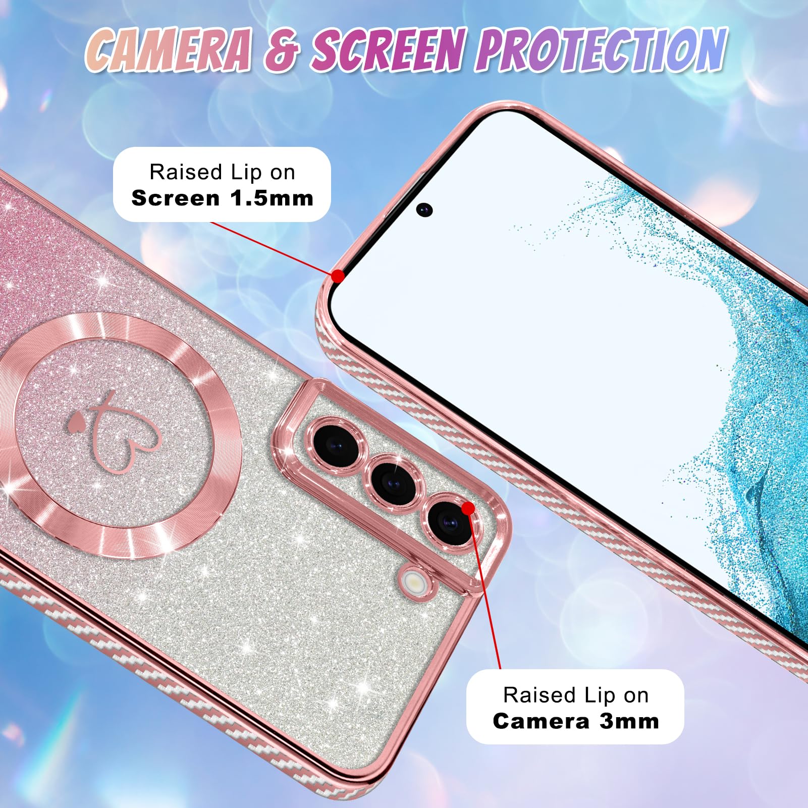 Foto 5 pulgar | Funda Bonoma Para Teléfono Móvil Compatible Con Samsung Galaxy S22, Color Rosa - Venta Internacional.