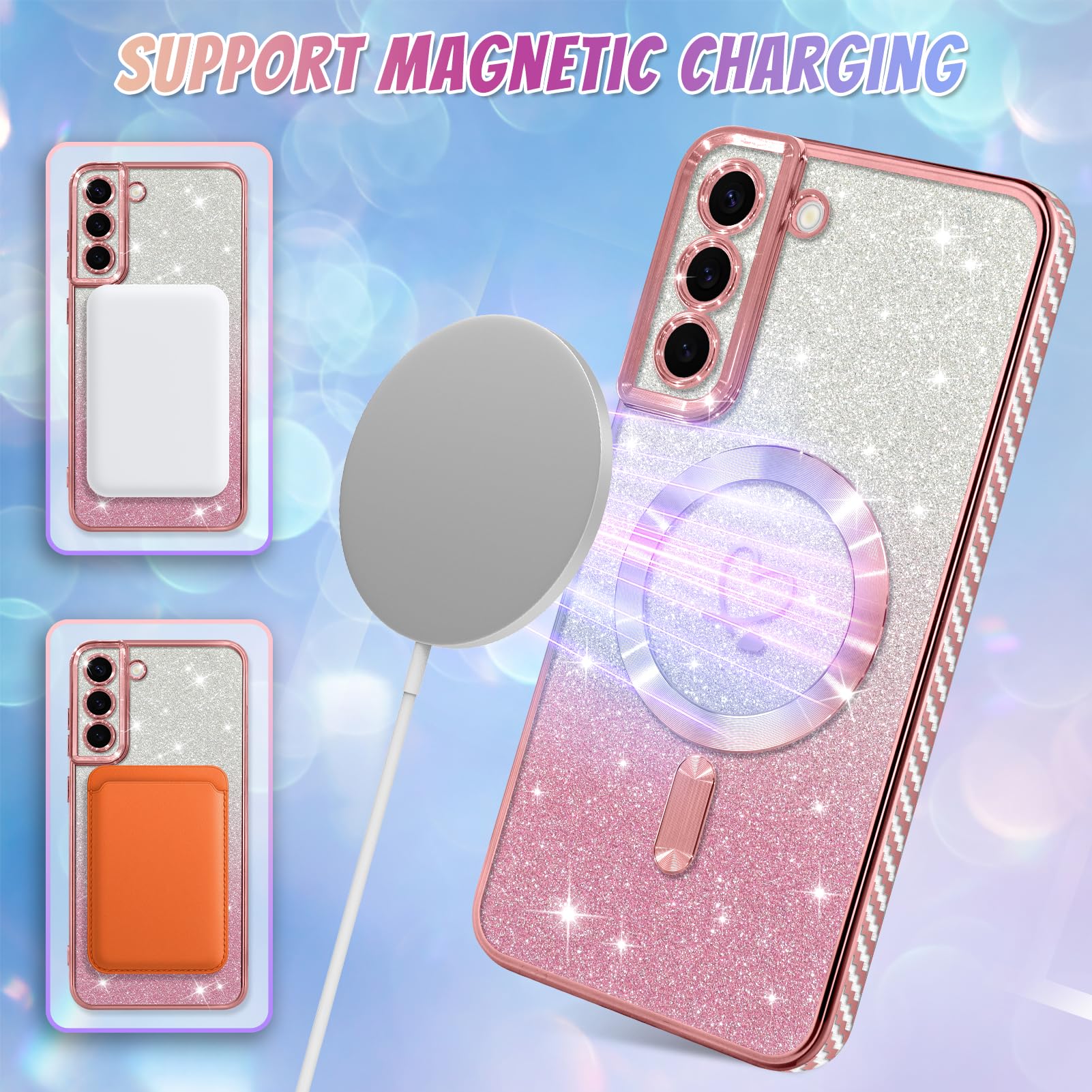 Foto 6 pulgar | Funda Bonoma Para Teléfono Móvil Compatible Con Samsung Galaxy S22, Color Rosa - Venta Internacional.