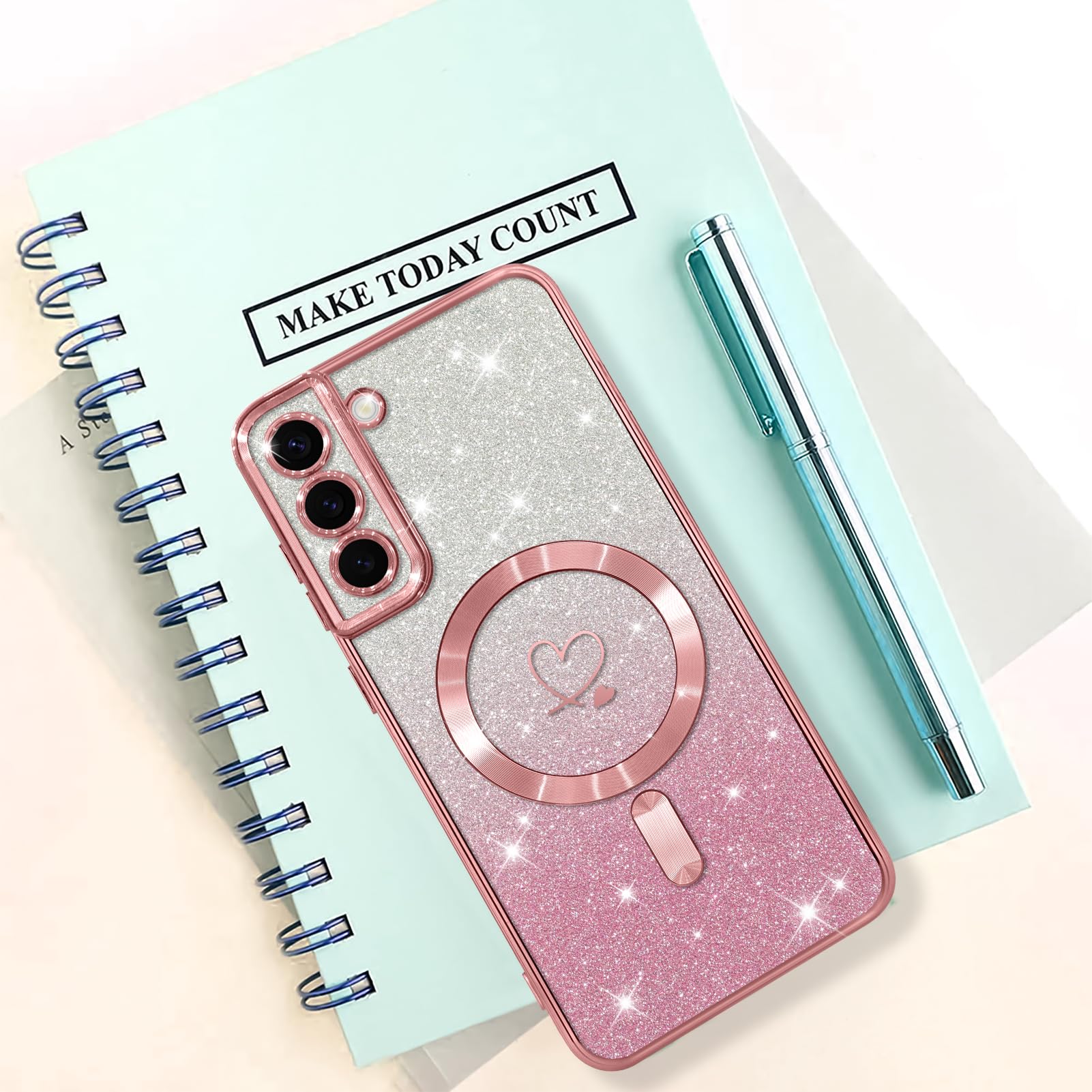 Foto 7 pulgar | Funda Bonoma Para Teléfono Móvil Compatible Con Samsung Galaxy S22, Color Rosa - Venta Internacional.