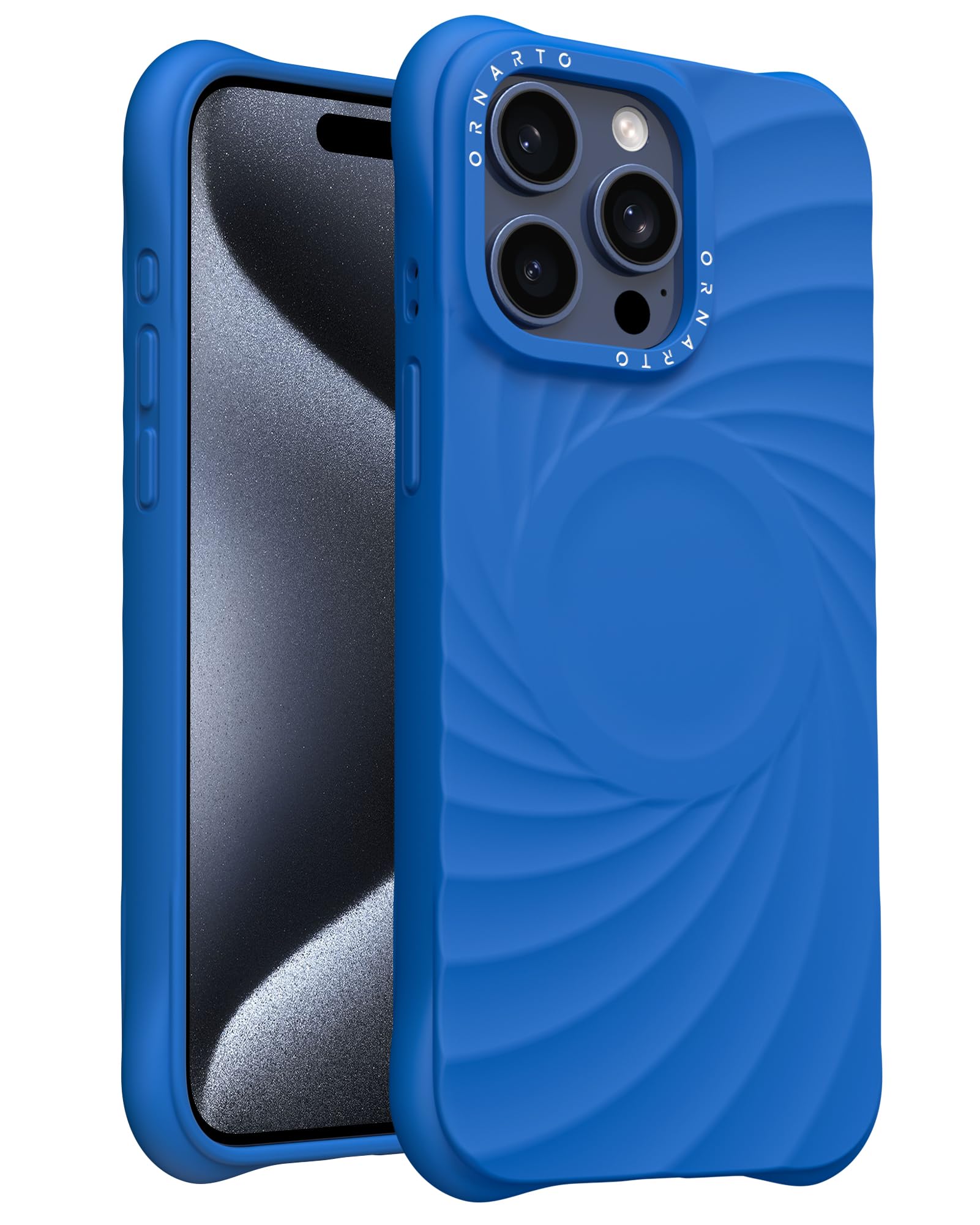 Foto 2 pulgar | Funda De Teléfono Ornarto Vortuxe Para Iphone 15 Pro 6.1 - Azure - Venta Internacional.