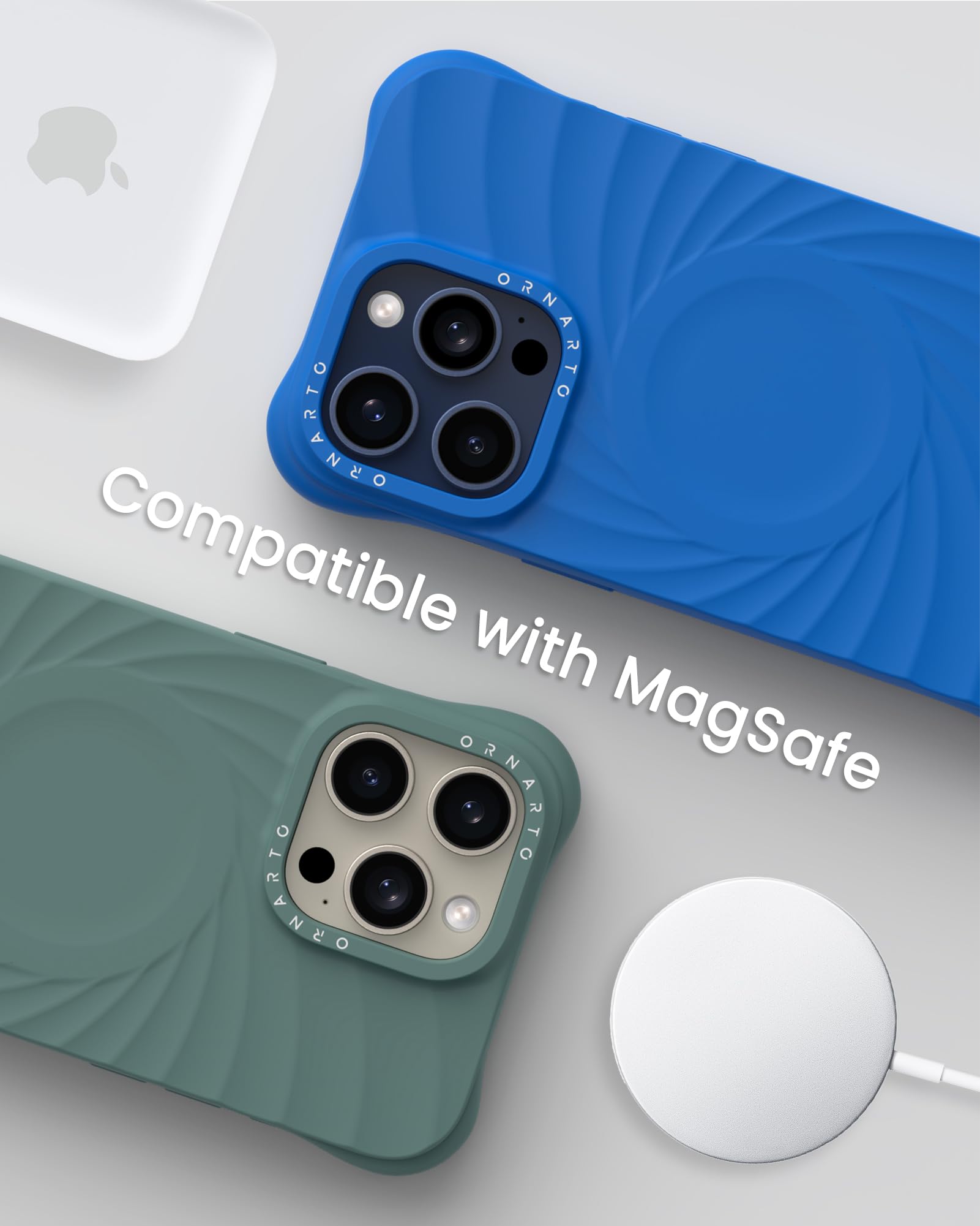 Foto 8 pulgar | Funda De Teléfono Ornarto Vortuxe Para Iphone 15 Pro 6.1 - Azure - Venta Internacional.