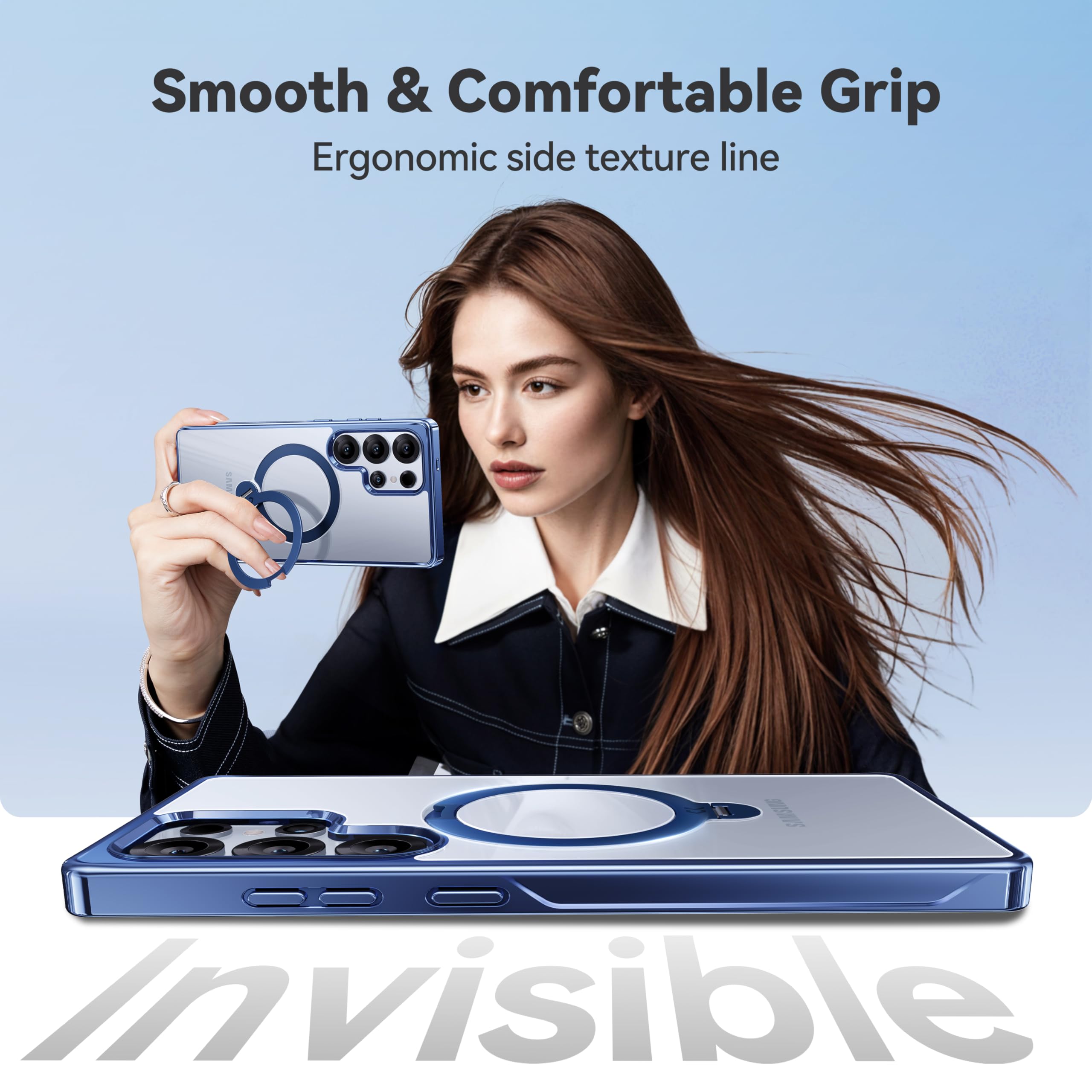 Foto 7 | Funda Para Teléfono Casekoo Azul Titanio Magicstand Pro Samsung S25 Ultra - Venta Internacional.